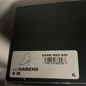 Nine West Dark Red Ankle Boots